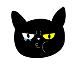 Black cat KIKI 1 sticker #12002735