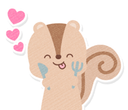 Casual honorific handwritten animals sticker #12002802