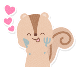 Casual honorific handwritten animals sticker #12002802