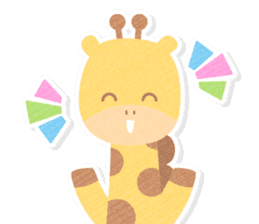 Casual honorific handwritten animals sticker #12002805