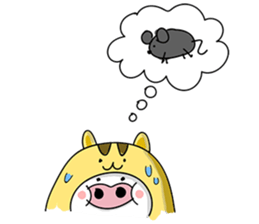 A delightful pig family sticker #12003459