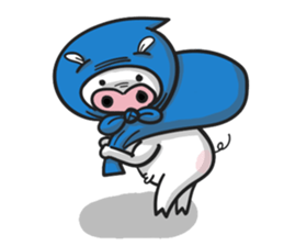 A delightful pig family sticker #12003465