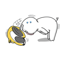 A delightful pig family sticker #12003468