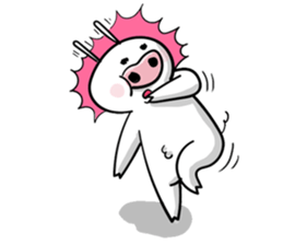 A delightful pig family sticker #12003469