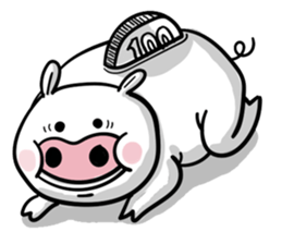 A delightful pig family sticker #12003474