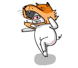 A delightful pig family sticker #12003478