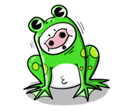 A delightful pig family sticker #12003479