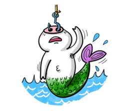 A delightful pig family sticker #12003481