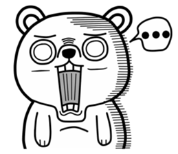 big white bear sticker #12003806