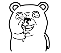 big white bear sticker #12003808