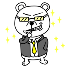 big white bear sticker #12003809