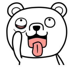 big white bear sticker #12003810