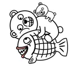 big white bear sticker #12003811