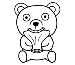 big white bear sticker #12003815