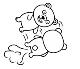 big white bear sticker #12003818