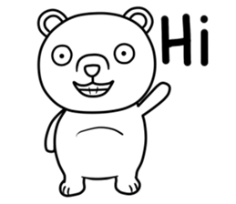 big white bear sticker #12003819