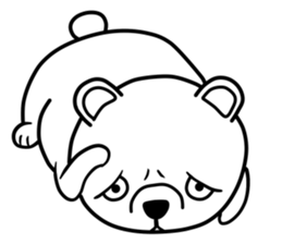 big white bear sticker #12003820