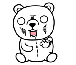 big white bear sticker #12003822