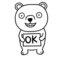 big white bear sticker #12003823