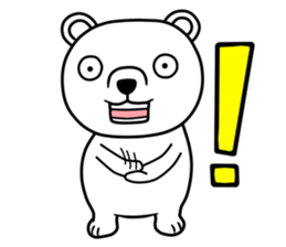 big white bear sticker #12003824