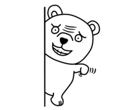big white bear sticker #12003826
