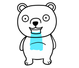 big white bear sticker #12003828