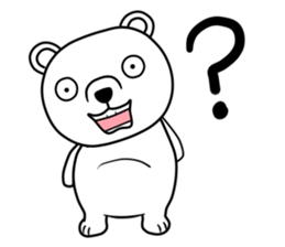 big white bear sticker #12003832