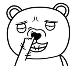 big white bear sticker #12003837