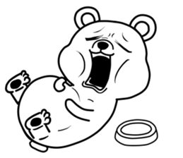 big white bear sticker #12003840