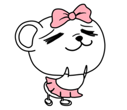 big white bear sticker #12003841