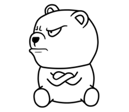 big white bear sticker #12003843