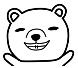 big white bear sticker #12003845