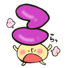 Hiragana letter mushroom 3 sticker #12004936