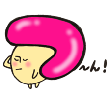 Hiragana letter mushroom 3 sticker #12004945