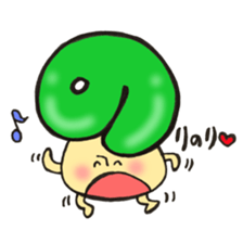 Hiragana letter mushroom 3 sticker #12004950