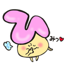 Hiragana letter mushroom 3 sticker #12004952