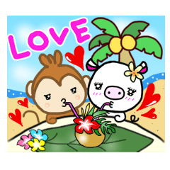 White pig Shannon, occasionally Jamie.