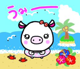 White pig Shannon, occasionally Jamie. sticker #12006726