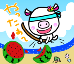 White pig Shannon, occasionally Jamie. sticker #12006728