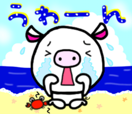 White pig Shannon, occasionally Jamie. sticker #12006733