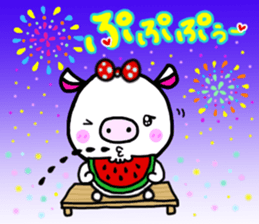 White pig Shannon, occasionally Jamie. sticker #12006743