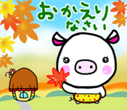 White pig Shannon, occasionally Jamie. sticker #12006753