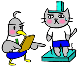 Nekokun & torikun ~student~ sticker #12007269