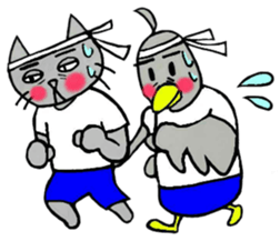 Nekokun & torikun ~student~ sticker #12007279