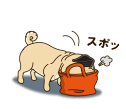 A sticker willingly. Pug 2 sticker #12007694