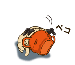A sticker willingly. Pug 2 sticker #12007700