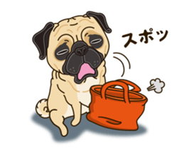 A sticker willingly. Pug 2 sticker #12007722