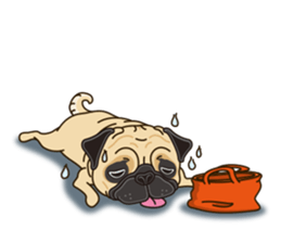 A sticker willingly. Pug 2 sticker #12007724