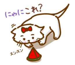 The cat loves taking a walk. sticker #12009607