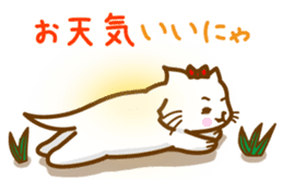 The cat loves taking a walk. sticker #12009612